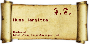 Huss Hargitta névjegykártya
